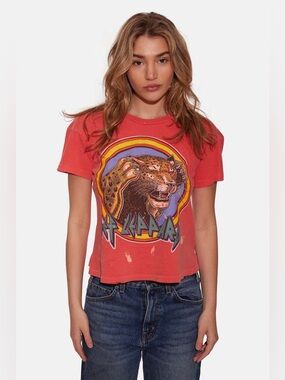 Made Worn Def Leppard cropped t shirt